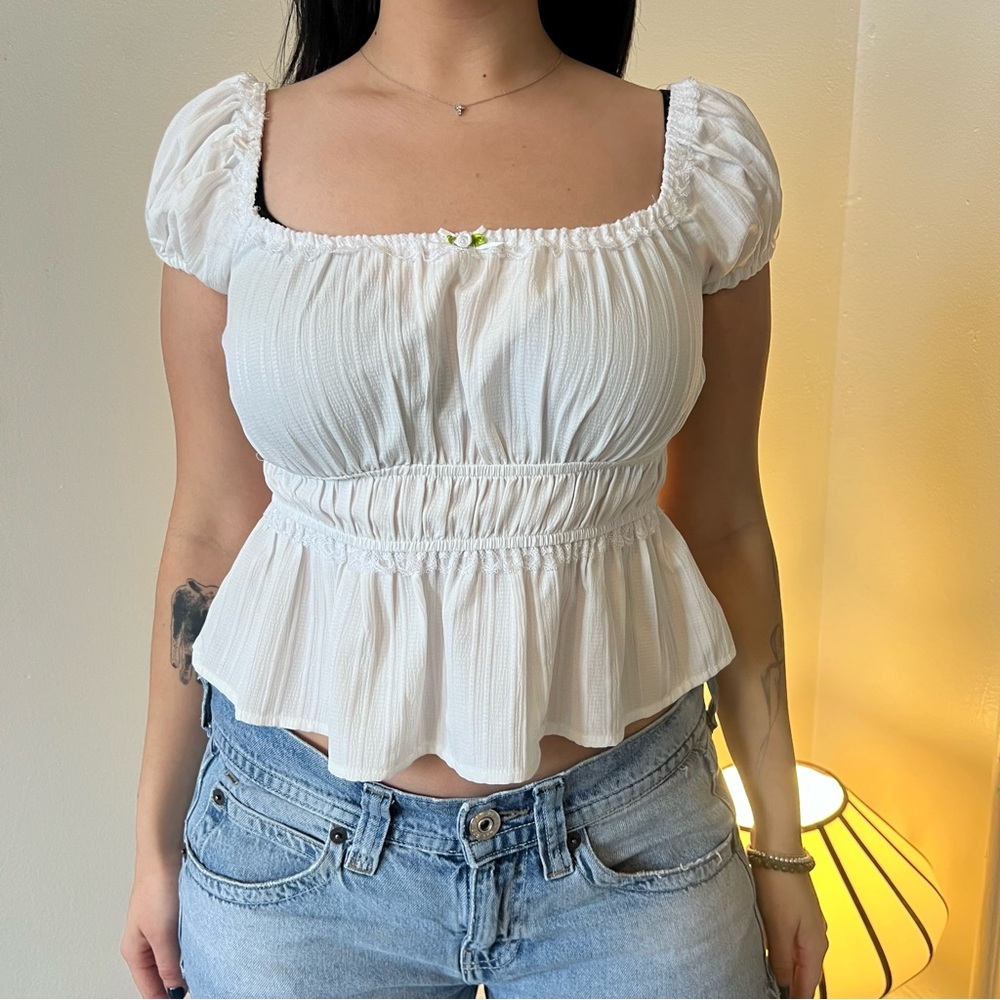 Peplum baby doll top